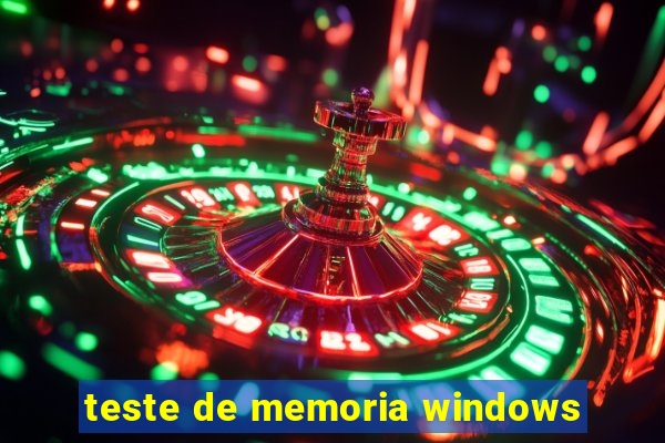 teste de memoria windows